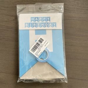 Boys Happy Birthday Banner Latex Balloons Party Supplies Decorations Blue White